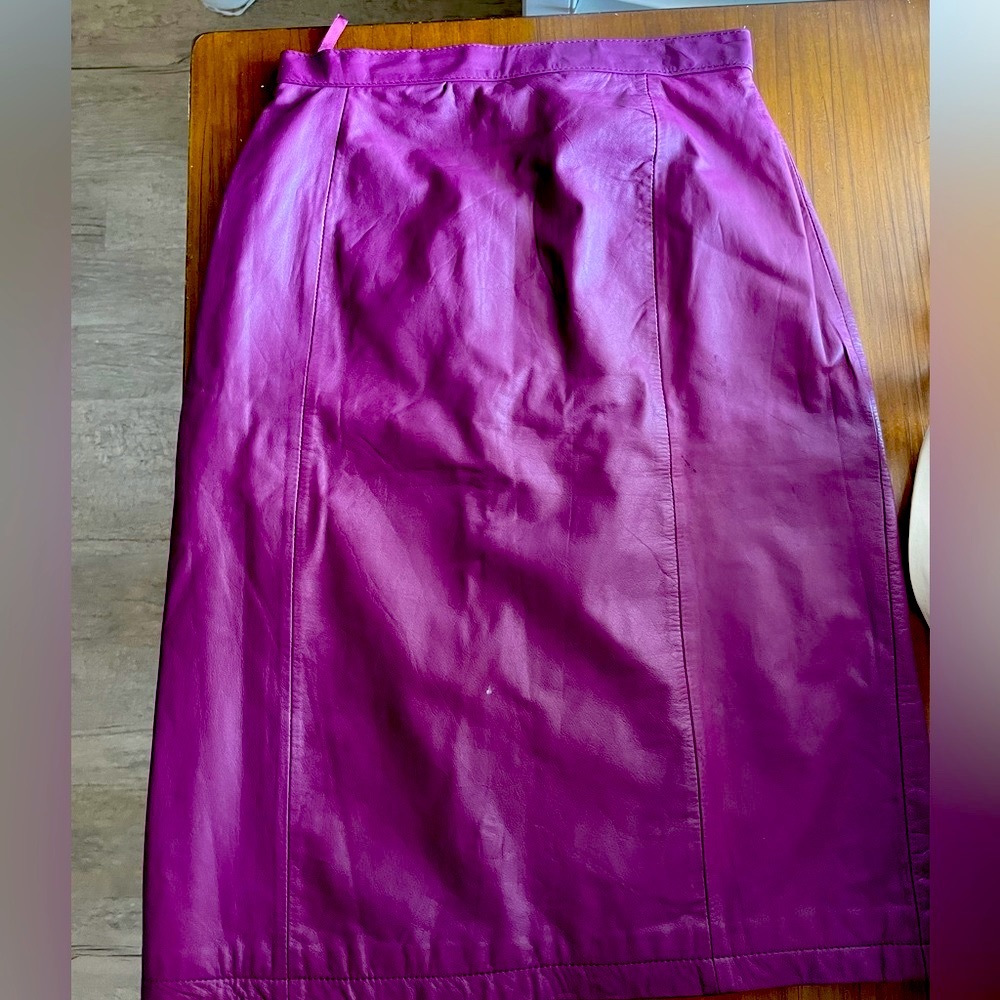 Prezzia Retro/Vintage Leather Skirt, Size 10